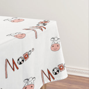 Tableclout Weiße Kühe Moo Bauern Tischdecke
