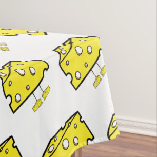 Tableclout Weißer Käse Gelb Tischdecke