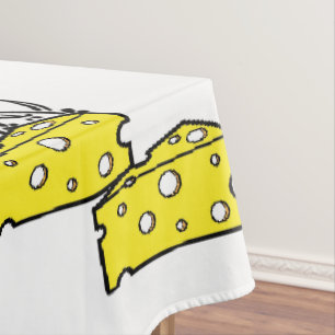 Tableclout White Cheesy Pizza Party Gelbe Maus Tischdecke