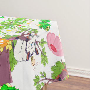 Tableclout White Possum Chicks Frosch Tischdecke