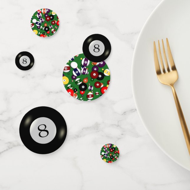 Tablefetti - Billard und 8 Ball Konfetti (Gruppe)