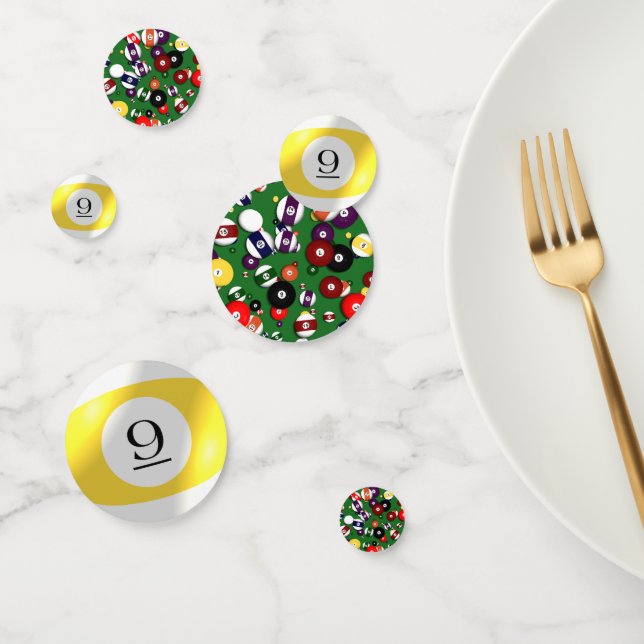 Tablefetti - Billard und 9 Ball Konfetti (Gruppe)