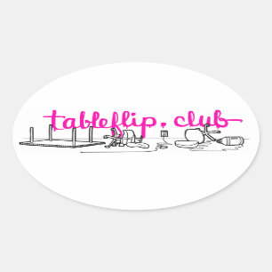 tableflip.club Oval-Aufkleber Ovaler Aufkleber