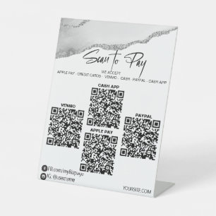 *~* Tabletop 4 QR ZAHLUNGEN Tabelle Zehntelseilübe Sockelschild