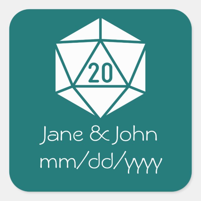 Tabletop Chic in Aquamariner Aufkleber (Vorderseite)