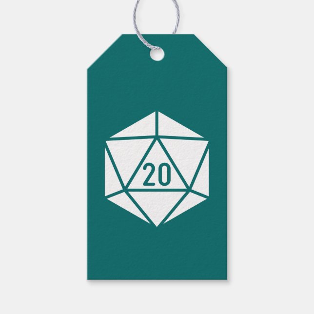 Tabletop Chic in Aquamariner Geschenktafel Geschenkanhänger (Vorderseite)