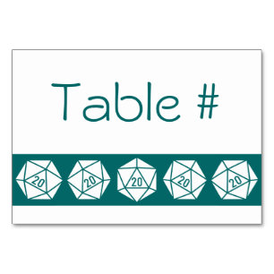 Tabletop Chic in Aquamariner Tafelkarte Tischnummer