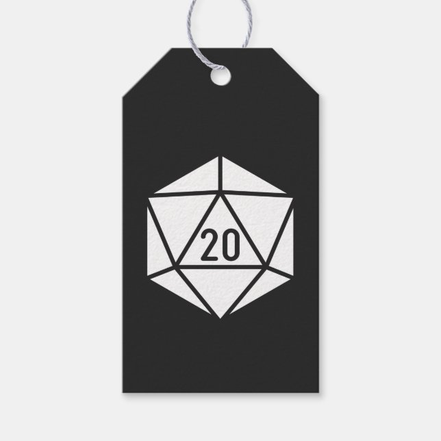 Tabletop Chic in Black Gift Tag Geschenkanhänger (Vorderseite)