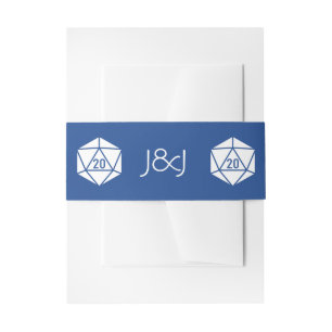 Tabletop Chic in Blue Invitation Bauchband Einladungsbanderole