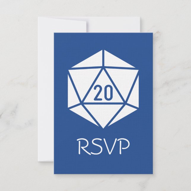 Tabletop Chic in Blue RSVP Card Karte (Vorderseite)