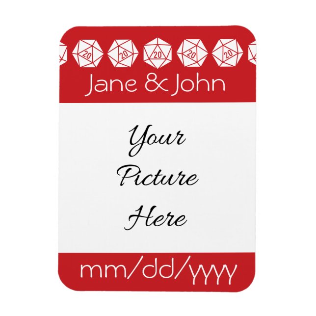 Tabletop Chic in Cherry Rett-the-Date Magnet (Vertikal)