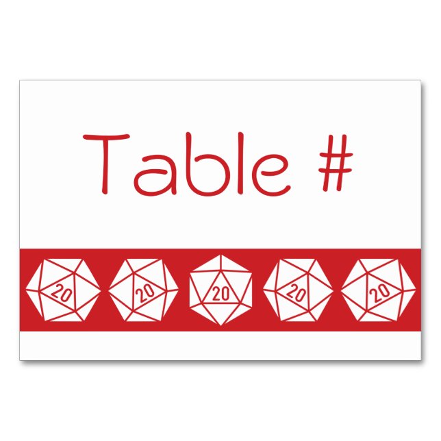 Tabletop Chic in Cherry Table Card Tischnummer (Vorderseite)