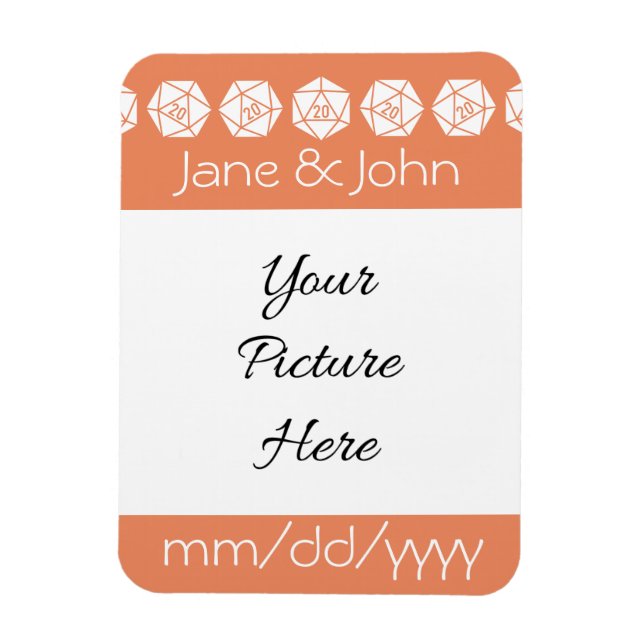 Tabletop Chic in Coral Rett-the-Date Magnet (Vertikal)