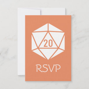 Tabletop Chic in Coral RSVP Card Karte
