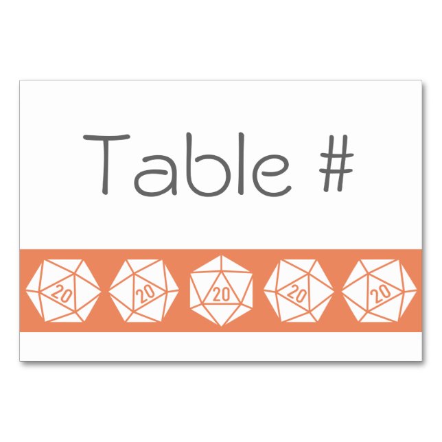 Tabletop Chic in Coral Table Card Tischnummer (Vorderseite)