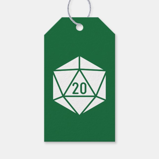 Tabletop Chic in der grünen Geschenktafel Geschenkanhänger (Vorderseite)