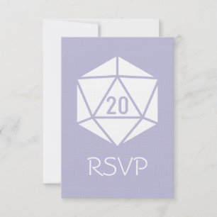 Tabletop Chic in der Lavendel RSVP Karte