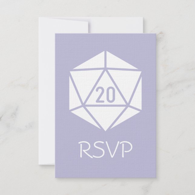 Tabletop Chic in der Lavendel RSVP Karte (Vorderseite)