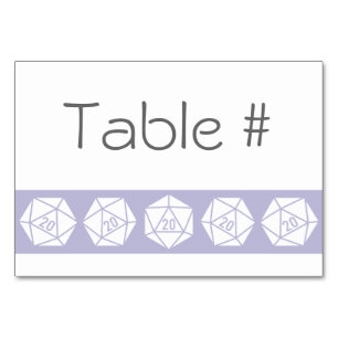 Tabletop Chic in der Lavendel-Tischkarte Tischnummer