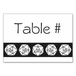 Tabletop Chic in der schwarzen Tischkarte Tischnummer
