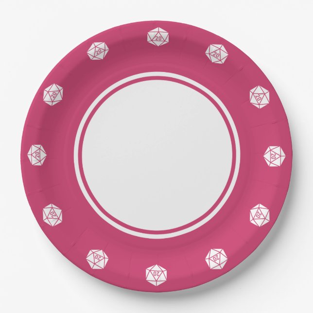 Tabletop Chic in Himbeerpapier-Platte Pappteller (Vorderseite)