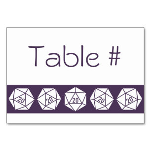 Tabletop Chic in Lila Tafelkarte Tischnummer