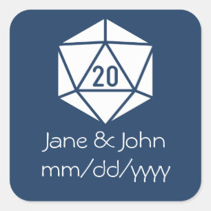 Tabletop Chic in Navy-Aufkleber Quadratischer Aufkleber