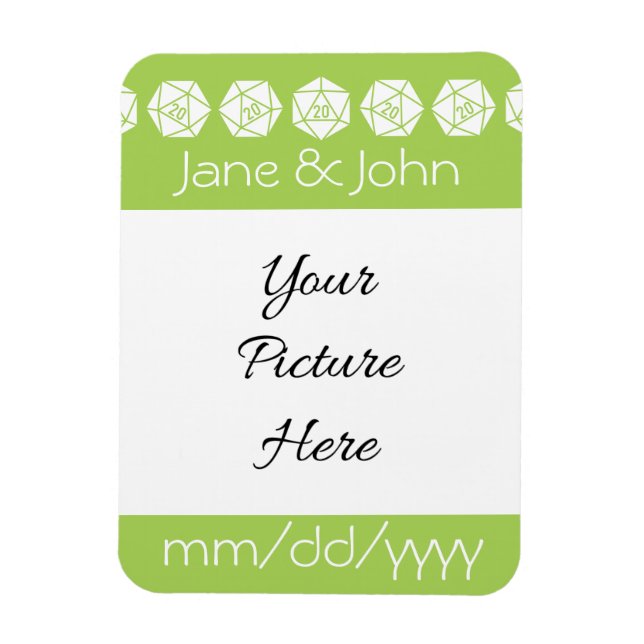 Tabletop Chic in Peridot Rett-the-Date-Magnet Magnet (Vertikal)