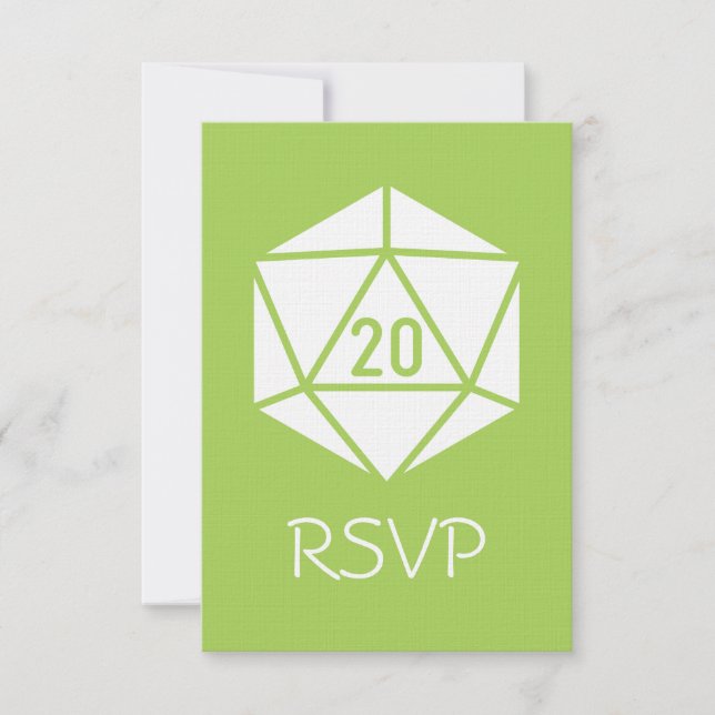 Tabletop Chic in Peridot RSVP Card Karte (Vorderseite)