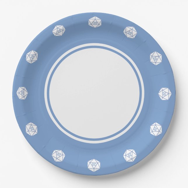 Tabletop Chic in Periwinkle Papierplatte Pappteller (Vorderseite)