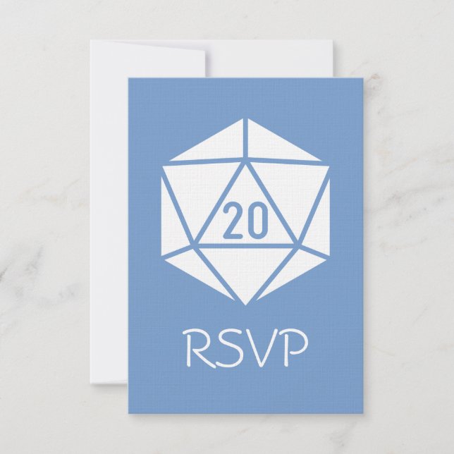 Tabletop Chic in Periwinkle RSVP Card Karte (Vorderseite)