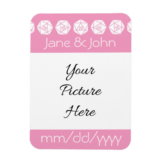 Tabletop Chic in Petalrosa Rett-the-Date-Magnet Magnet (Vertikal)