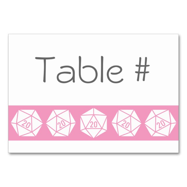 Tabletop Chic in Petalrosa Tischkarte Tischnummer (Vorderseite)