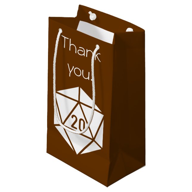 Tabletop Chic in Schokoladenpackung Kleine Geschenktüte (Vorderseite Schrägansicht)
