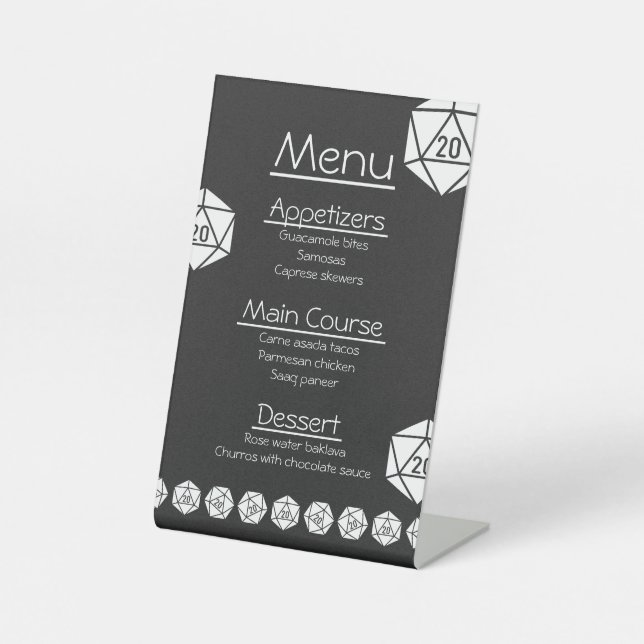 Tabletop Chic in schwarzem Fußbodenschild Sockelschild (Vorderseite)