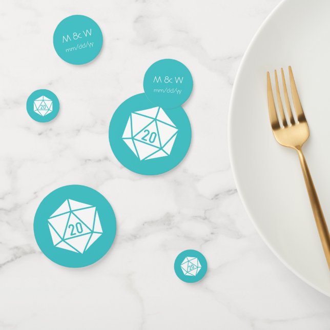 Tabletop Chic in Türkisch-Türkisfarben Konfetti (Gruppe)
