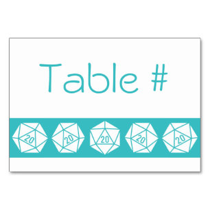 Tabletop Chic in Türkisfarben Tischnummer