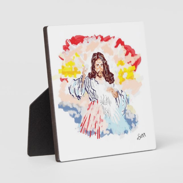 Tabletop Easel mit Leinwand : Der Herr Jesus Chris Fotoplatte (Vorderseite)