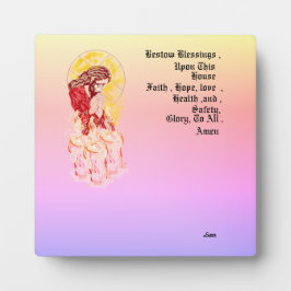 Tabletop Easel mit Leinwand : segne dieses Haus Fotoplatte