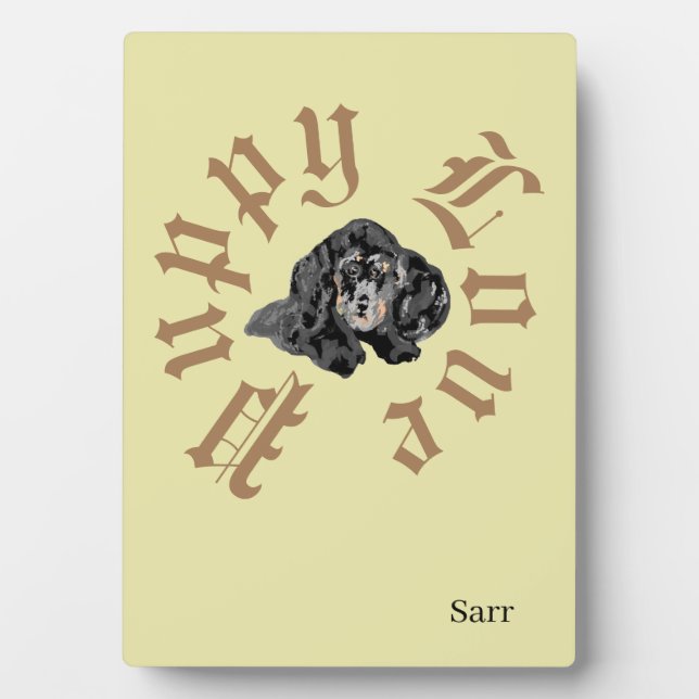 Tabletop Easel W/Leinwand: Welpe Liebe Fotoplatte (Vorderseite)