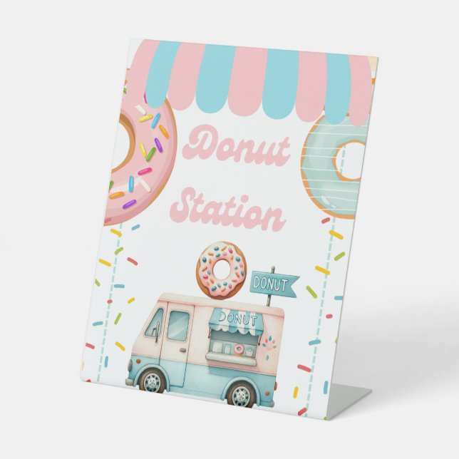Tabletop Food Signage Donut Station  Sockelschild (Vorderseite)