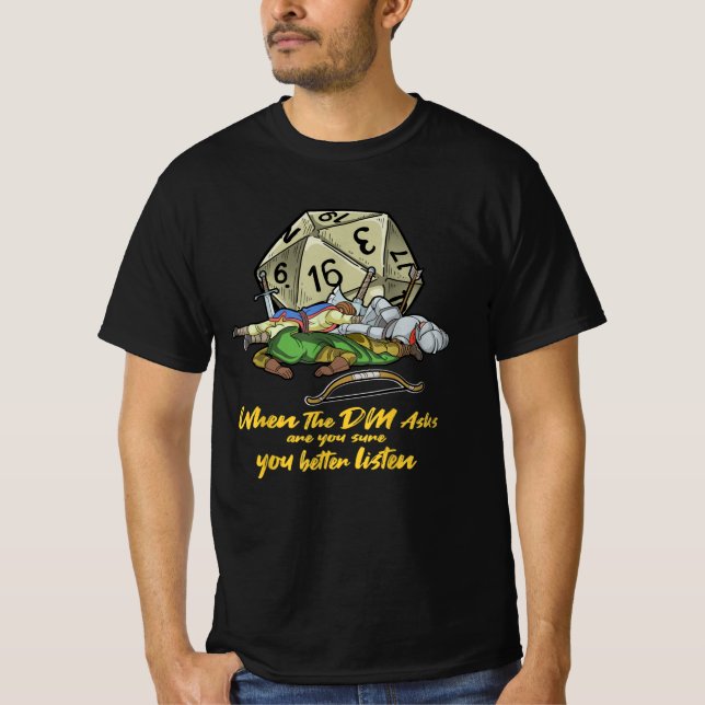 Tabletop Gaming beim Frag des DM T-Shirt (Vorderseite)