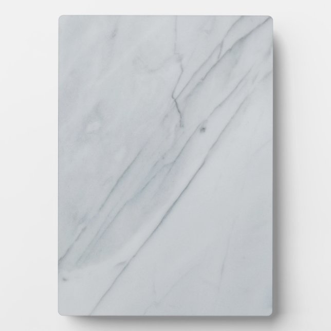 Tabletop Plaque aus weißem Marmor mit Easel Fotoplatte (Vorderseite)