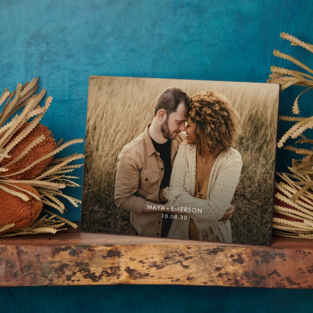 Tabletop Plaque mit Easel Fotoplatte (Seite)