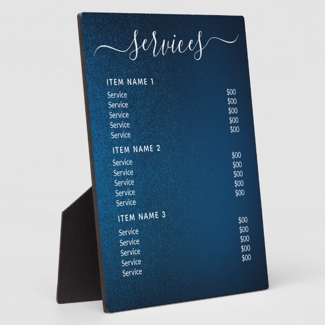 Tabletop Plaque mit Easel Fotoplatte (Seite)