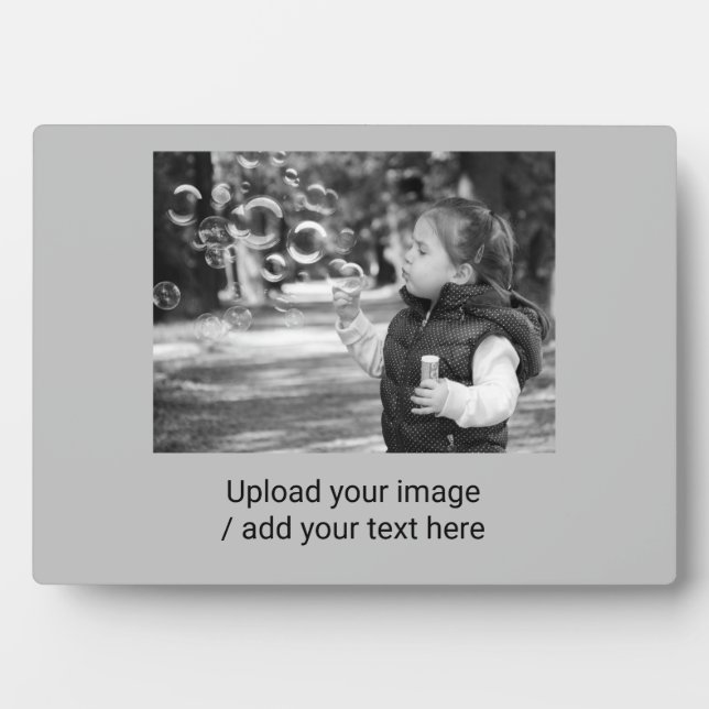 Tabletop Plaque mit Easel Fotoplatte (Vorderseite)