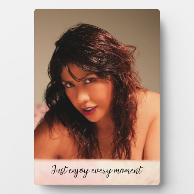 Tabletop Plaque mit Easel - Genießen Sie jeden ... Fotoplatte (Vorderseite)