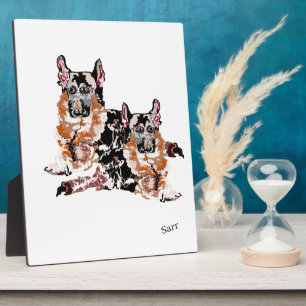 Tabletop Plaque with Easel : German Shepherd Fotoplatte