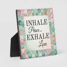 Tabletop Plaque zur Inhalation des Friedens, Exhal