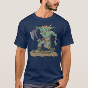 Tabletop roleplay Figur Goblin mit ax T-Shirt